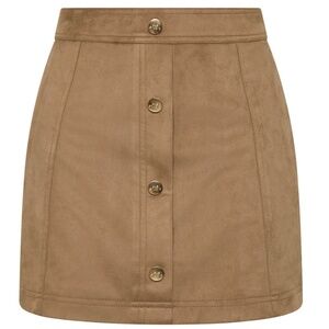 AJE STUDIO brown faux suede mini skirt (NWOT)
